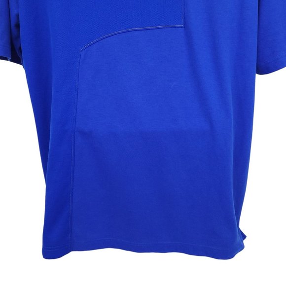 C-Buk Cutter Buck Polo Golf Shirt Mens Size XXL Top Short Sleeve Blue Gold - Picture 8 of 12